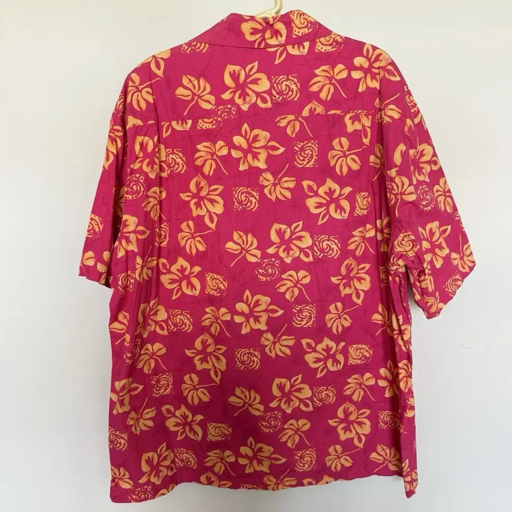 Paradise On A Hanger Mens Shirt XXL Made In USA Aloha Hawaiian Resortwear Camp